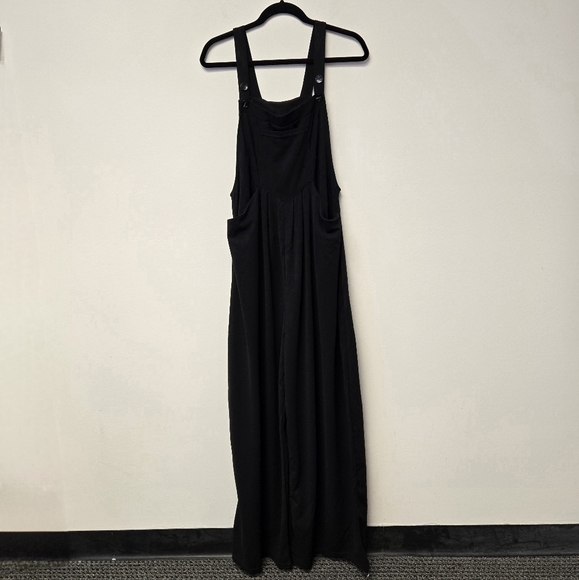 Halara Waffle Knit Adjustable Jumpsuit Overalls Black XL - Picture 5 of 13